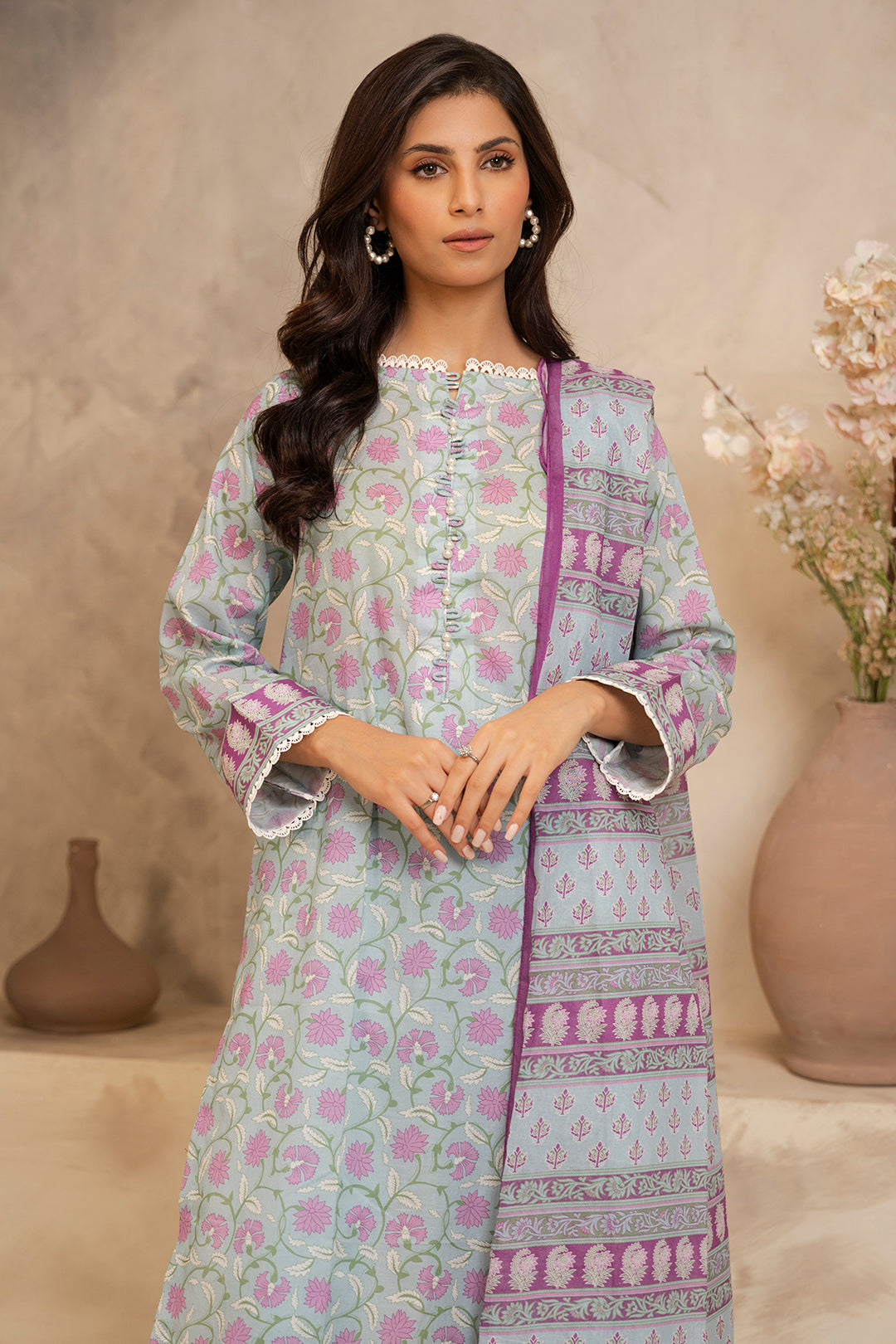 Zellbury | Unstitched 3 Piece Lawn | Shirt Shalwar Dupatta - 0031 - by - Libasekhas UK - Registered Vendor of : Zellbury Women - 100% Original Designer Dresss