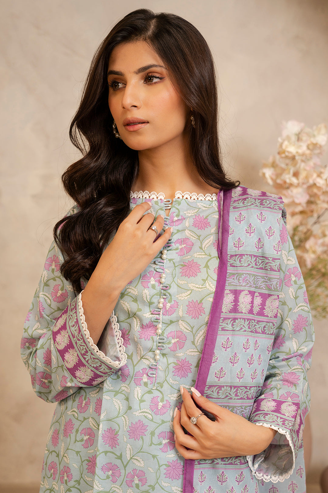 Zellbury | Unstitched 3 Piece Lawn | Shirt Shalwar Dupatta - 0031 - by - Libasekhas UK - Registered Vendor of : Zellbury Women - 100% Original Designer Dresss