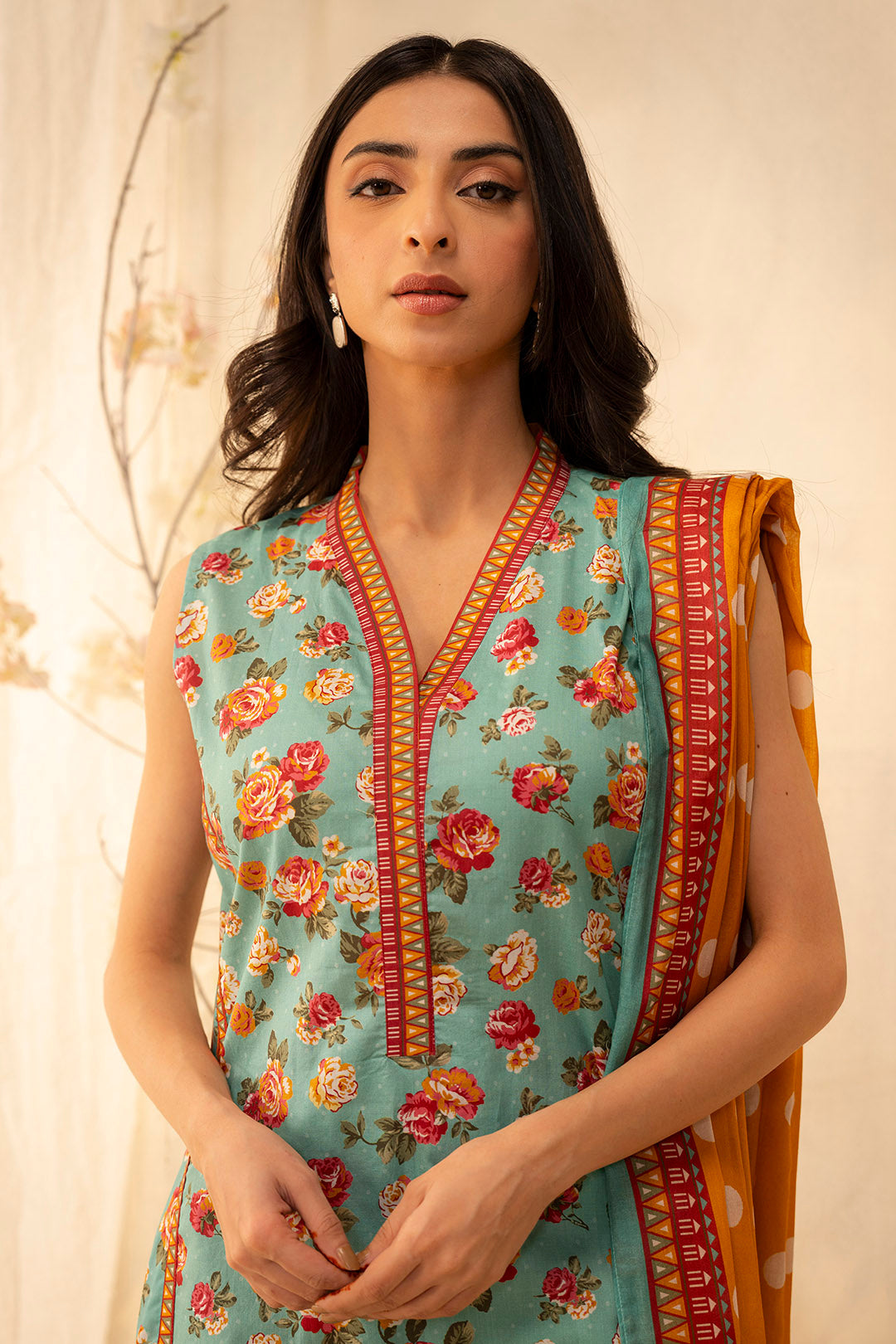 Zellbury | Unstitched 3 Piece Lawn | Shirt Shalwar Dupatta - 0052 - by - Libasekhas UK - Registered Vendor of : Zellbury Women - 100% Original Designer Dresss