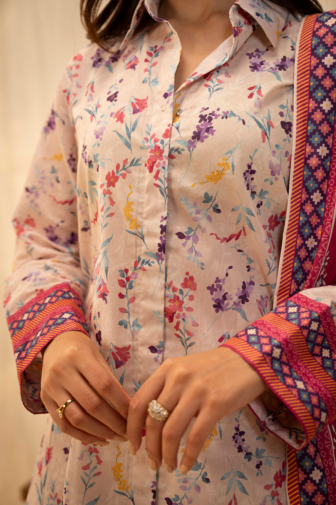 Zellbury | Unstitched 3 Piece Lawn | Shirt Shalwar Dupatta - 0054 - by - Libasekhas UK - Registered Vendor of : Zellbury Women - 100% Original Designer Dresss