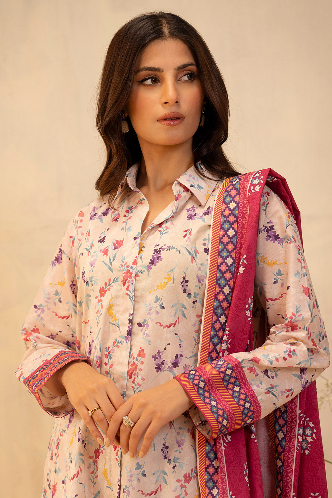 Zellbury | Unstitched 3 Piece Lawn | Shirt Shalwar Dupatta - 0054 - by - Libasekhas UK - Registered Vendor of : Zellbury Women - 100% Original Designer Dresss