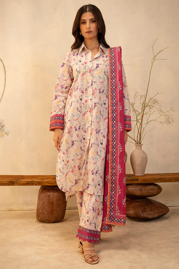Zellbury | Unstitched 3 Piece Lawn | Shirt Shalwar Dupatta - 0054 - by - Libasekhas UK - Registered Vendor of : Zellbury Women - 100% Original Designer Dresss
