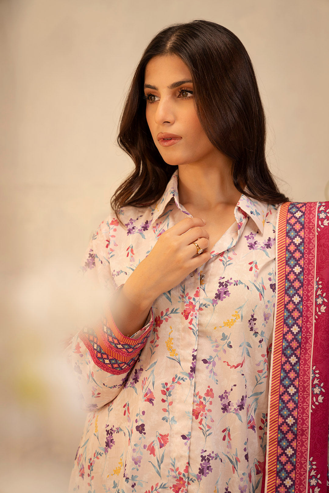 Zellbury | Unstitched 3 Piece Lawn | Shirt Shalwar Dupatta - 0054 - by - Libasekhas UK - Registered Vendor of : Zellbury Women - 100% Original Designer Dresss