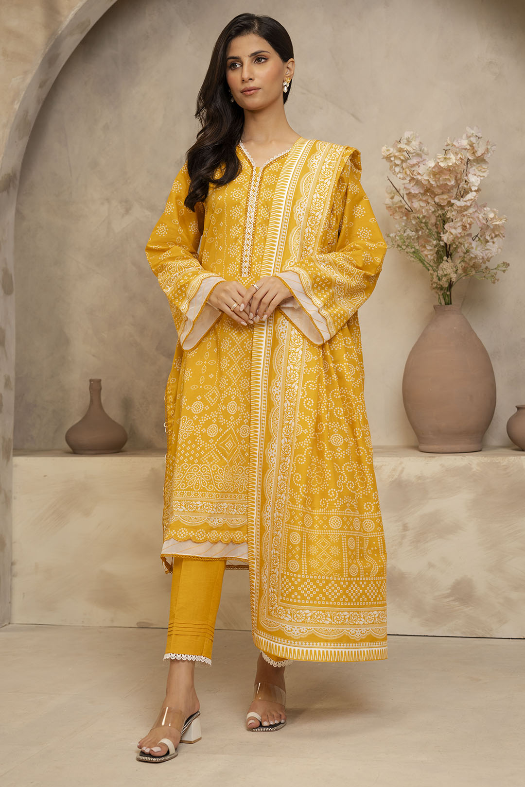 Zellbury | Unstitched 3 Piece Lawn | Shirt Shalwar Dupatta - 0056 - by - Libasekhas UK - Registered Vendor of : Zellbury Women - 100% Original Designer Dresss