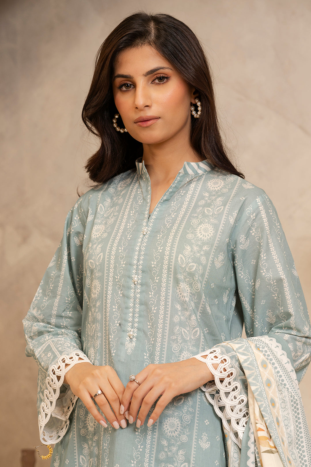 Zellbury | Unstitched 3 Piece Lawn | Shirt Shalwar Dupatta - 0058 - by - Libasekhas UK - Registered Vendor of : Zellbury Women - 100% Original Designer Dresss