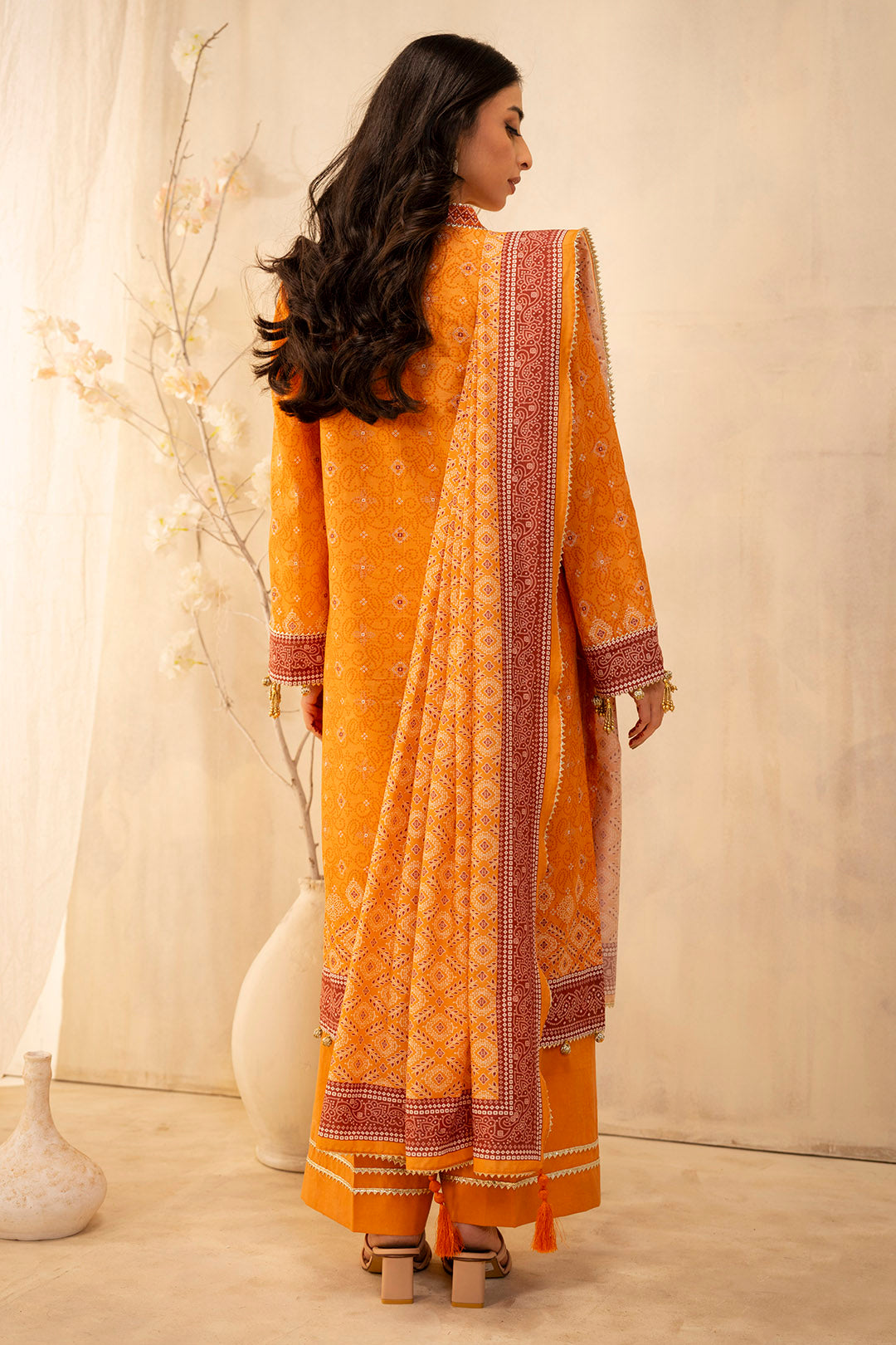Zellbury | Unstitched 3 Piece Lawn | Shirt Shalwar Dupatta - 0115 - by - Libasekhas UK - Registered Vendor of : Zellbury Women - 100% Original Designer Dresss