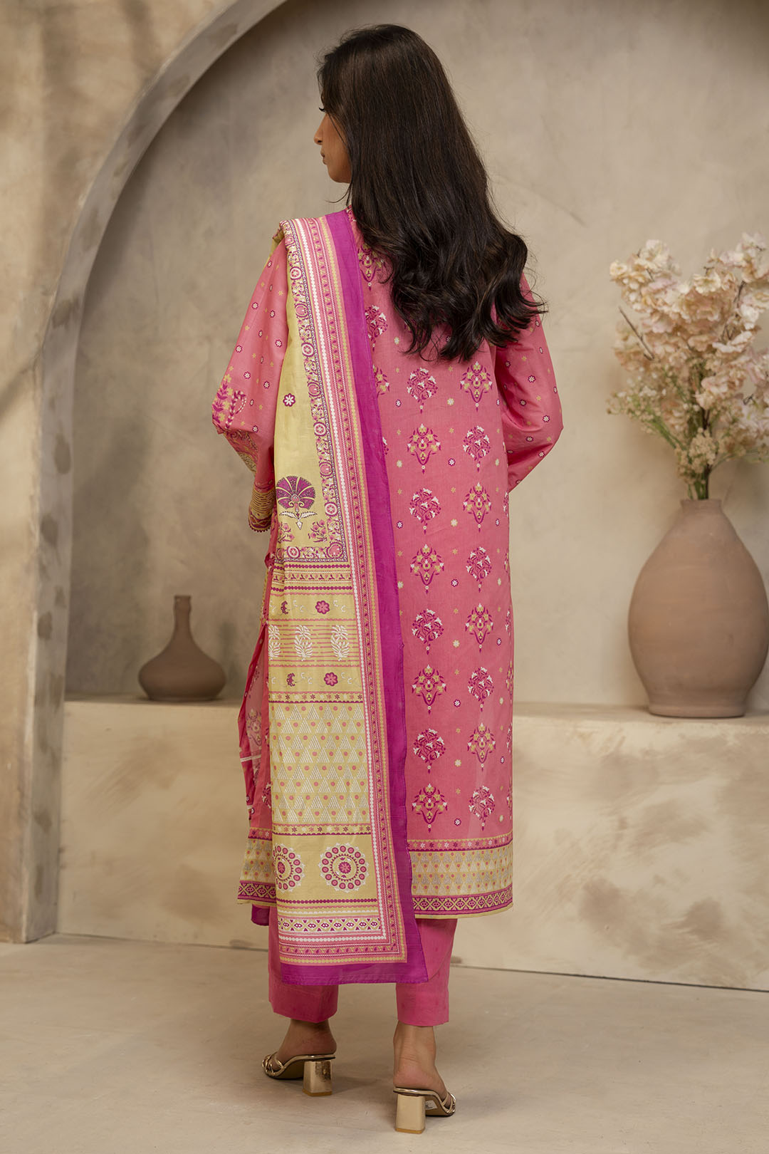 Zellbury | Unstitched 3 Piece Lawn | Shirt Shalwar Dupatta - 0122 - by - Libasekhas UK - Registered Vendor of : Zellbury Women - 100% Original Designer Dresss