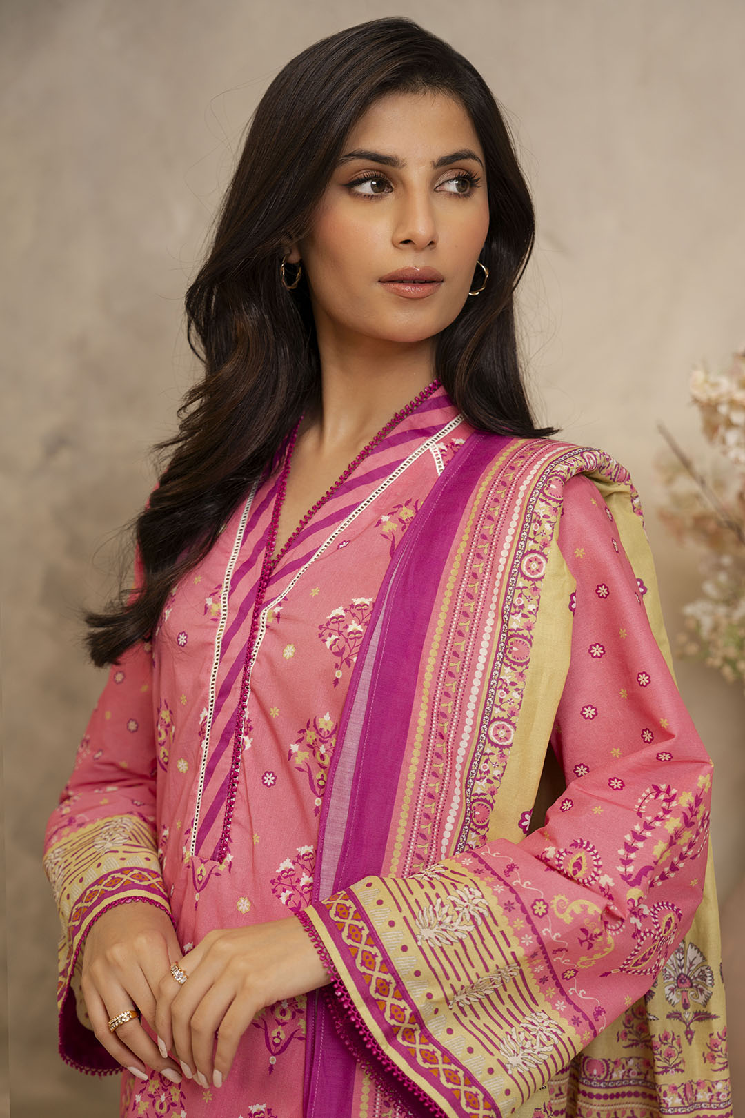 Zellbury | Unstitched 3 Piece Lawn | Shirt Shalwar Dupatta - 0122 - by - Libasekhas UK - Registered Vendor of : Zellbury Women - 100% Original Designer Dresss