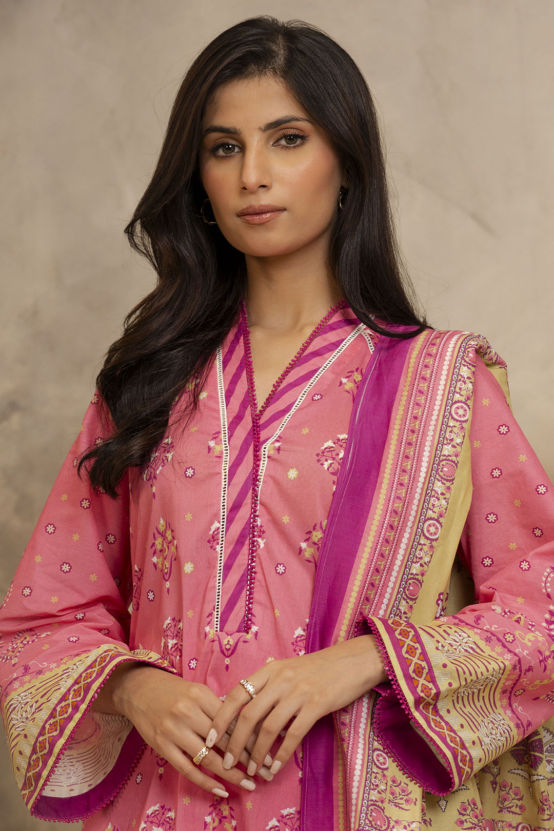 Zellbury | Unstitched 3 Piece Lawn | Shirt Shalwar Dupatta - 0122 - by - Libasekhas UK - Registered Vendor of : Zellbury Women - 100% Original Designer Dresss