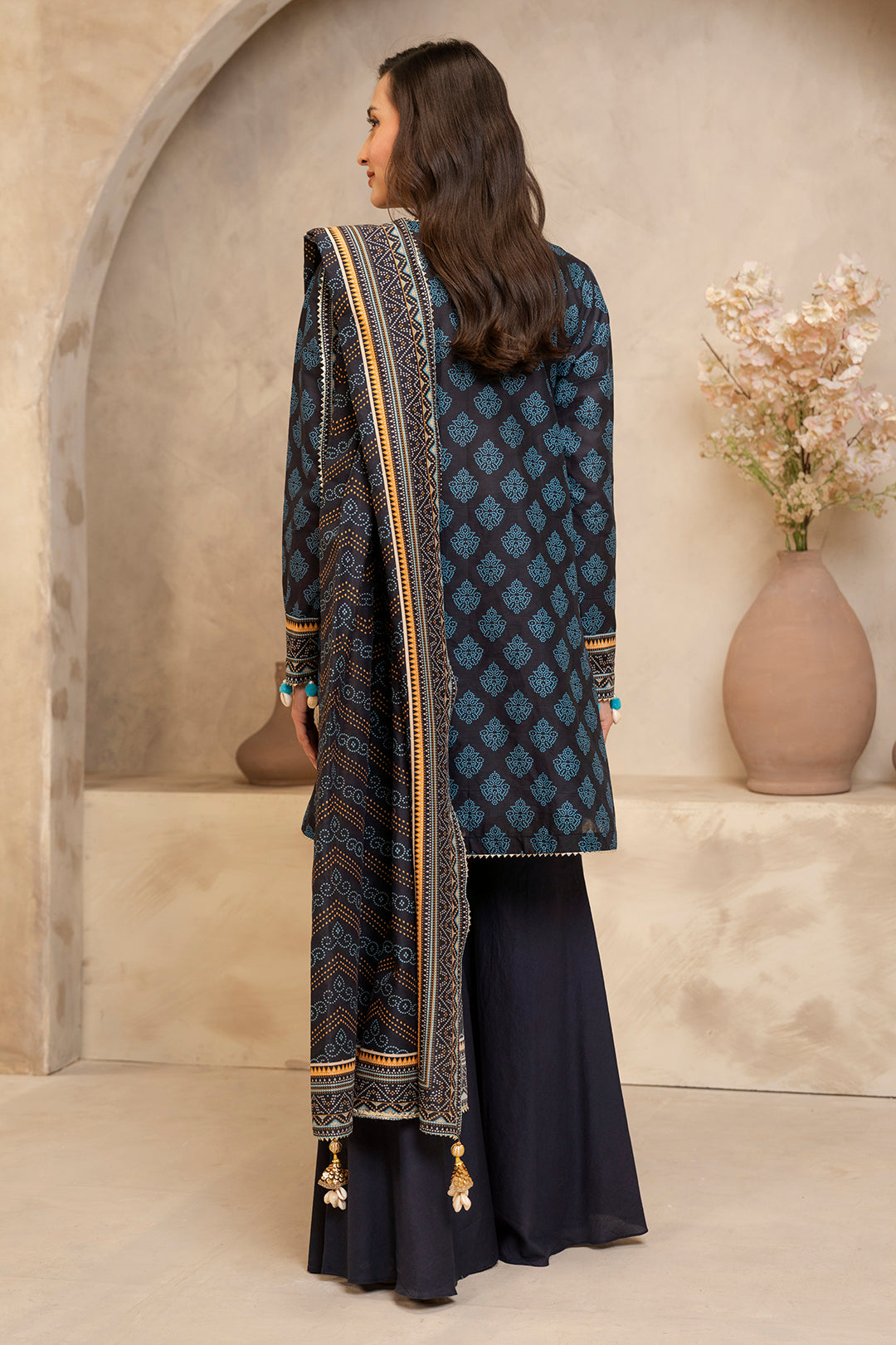 Zellbury | Unstitched 3 Piece Lawn | Shirt Shalwar Dupatta - 0125 - by - Libasekhas UK - Registered Vendor of : Zellbury Women - 100% Original Designer Dresss