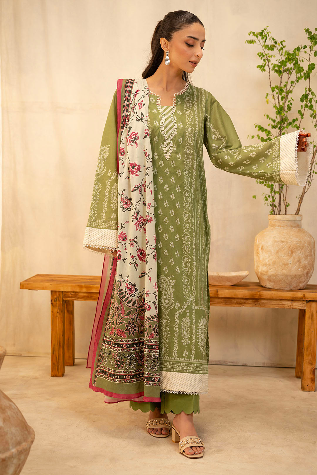 Zellbury | Unstitched 3 Piece Lawn | Shirt Shalwar Dupatta - 0134 - by - Libasekhas UK - Registered Vendor of : Zellbury Women - 100% Original Designer Dresss