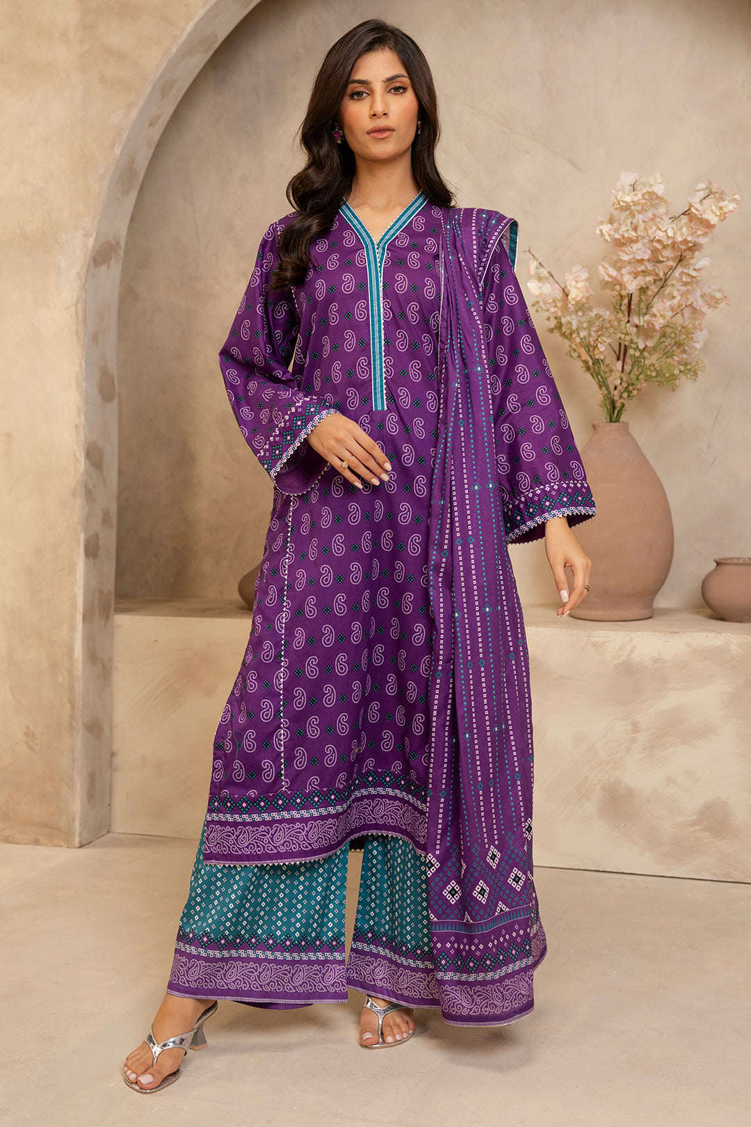 Zellbury | Unstitched 3 Piece Lawn | Shirt Shalwar Dupatta - 0265 - by - Libasekhas UK - Registered Vendor of : Zellbury Women - 100% Original Designer Dresss