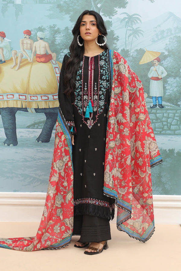 Zellbury | Unstitched 3 Piece Khaddar | Embroidered Shirt Shalwar Dupatta - 0776 - by - Libasekhas UK - Registered Vendor of : Zellbury Women - 100% Original Designer Dresss