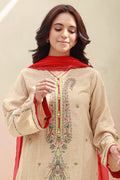 Zellbury | Unstitched 3 Piece Khaddar | Embroidered Shirt Shalwar Dupatta - 0847 - by - Libasekhas UK - Registered Vendor of : Zellbury Women - 100% Original Designer Dresss