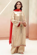 Zellbury | Unstitched 3 Piece Khaddar | Embroidered Shirt Shalwar Dupatta - 0847 - by - Libasekhas UK - Registered Vendor of : Zellbury Women - 100% Original Designer Dresss