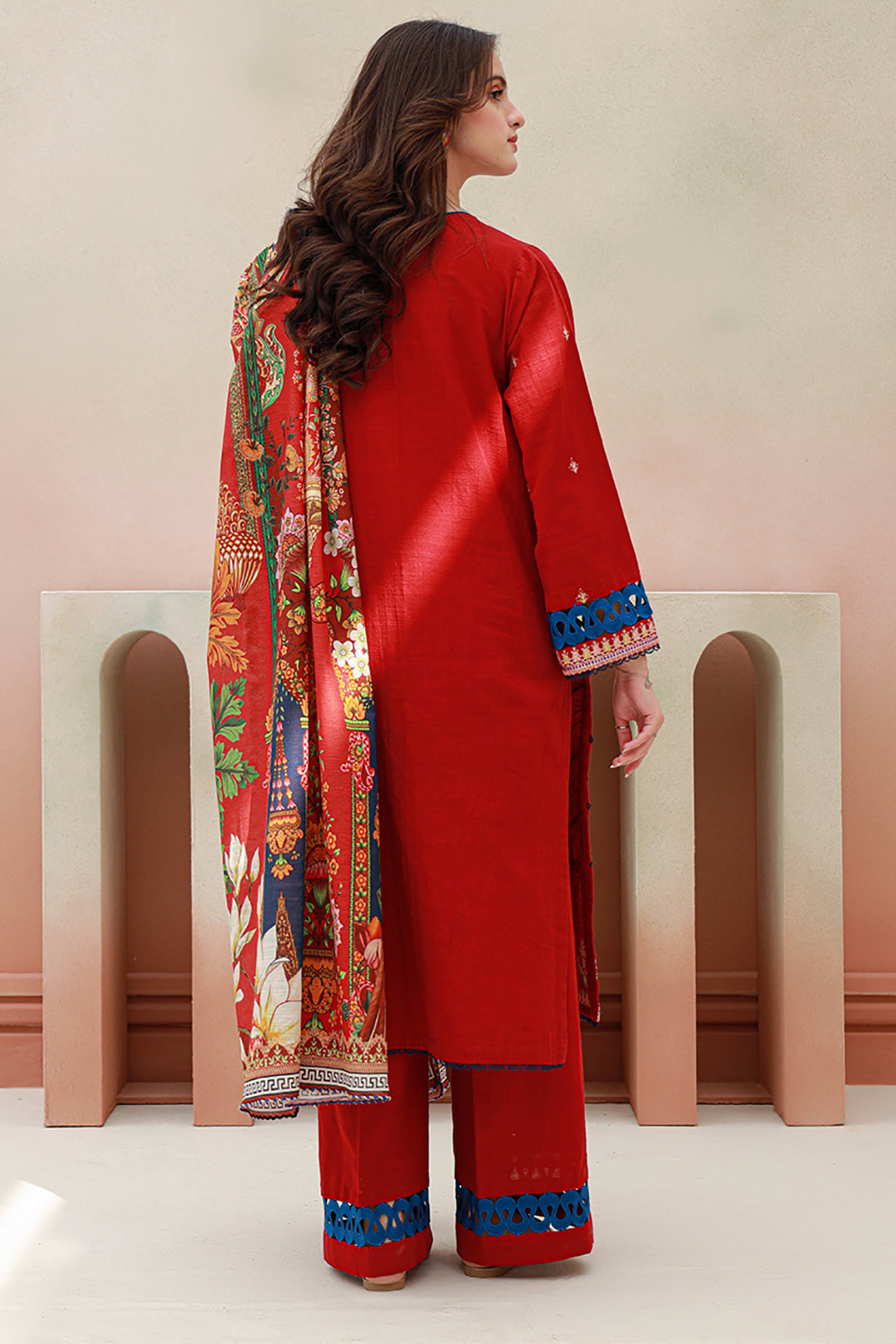 Zellbury | Unstitched 3 Piece Khaddar | Embroidered Shirt Shalwar Dupatta - 0848 - by - Libasekhas UK - Registered Vendor of : Zellbury Women - 100% Original Designer Dresss