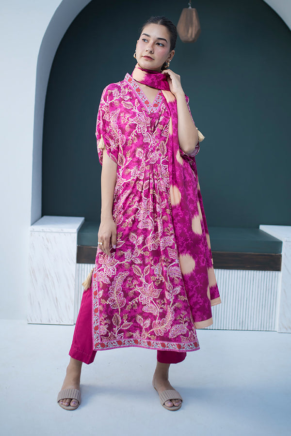 Zellbury | Unstitched 3 Piece Viscose | Shirt Shalwar Dupatta - 0819 - by - Libasekhas UK - Registered Vendor of : Zellbury Women - 100% Original Designer Dresss