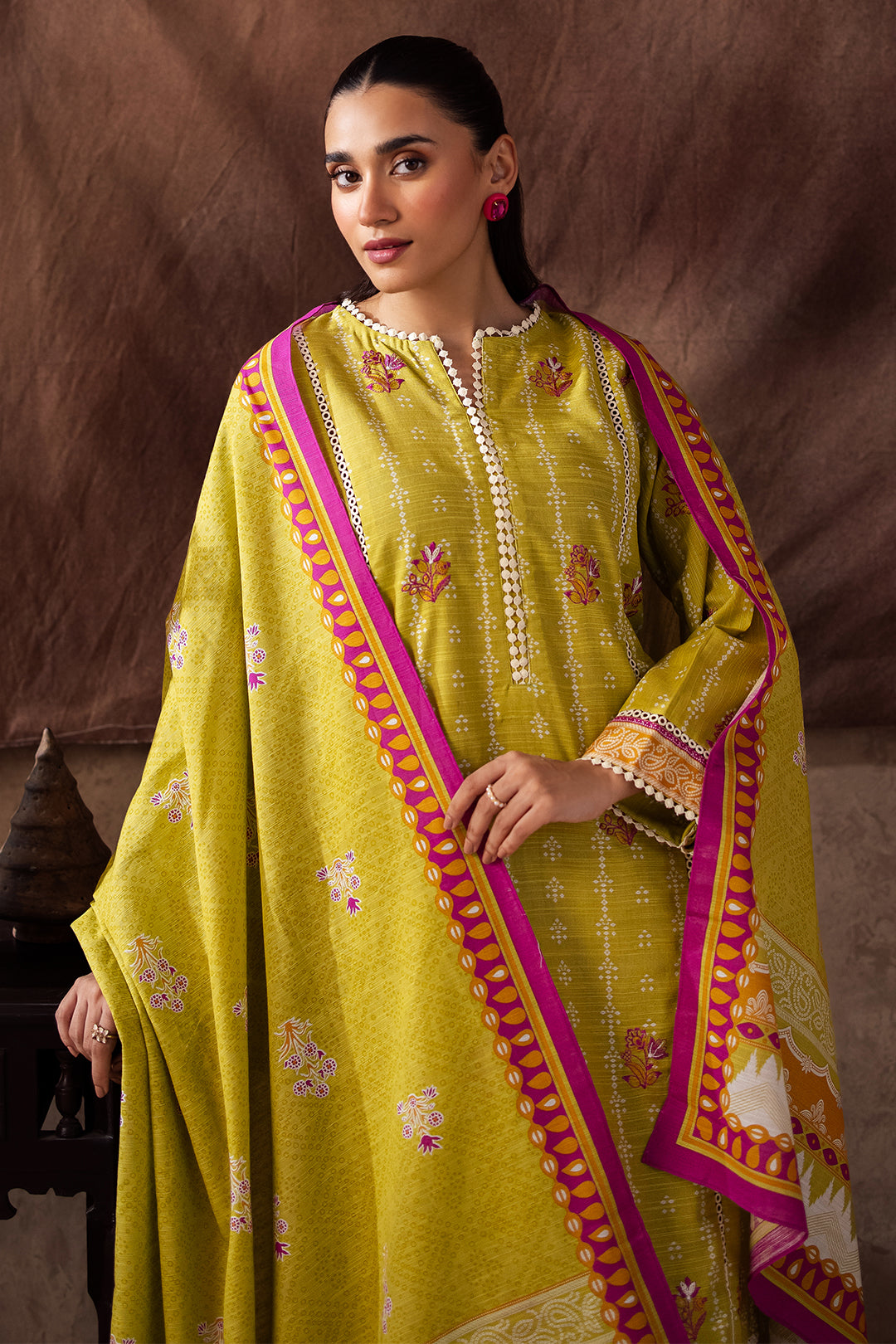 Zellbury | Unstitched 2 Piece Khaddar | Embroidered Shirt Dupatta - 0174 - by - Libasekhas UK - Registered Vendor of : Zellbury Women - 100% Original Designer Dresss