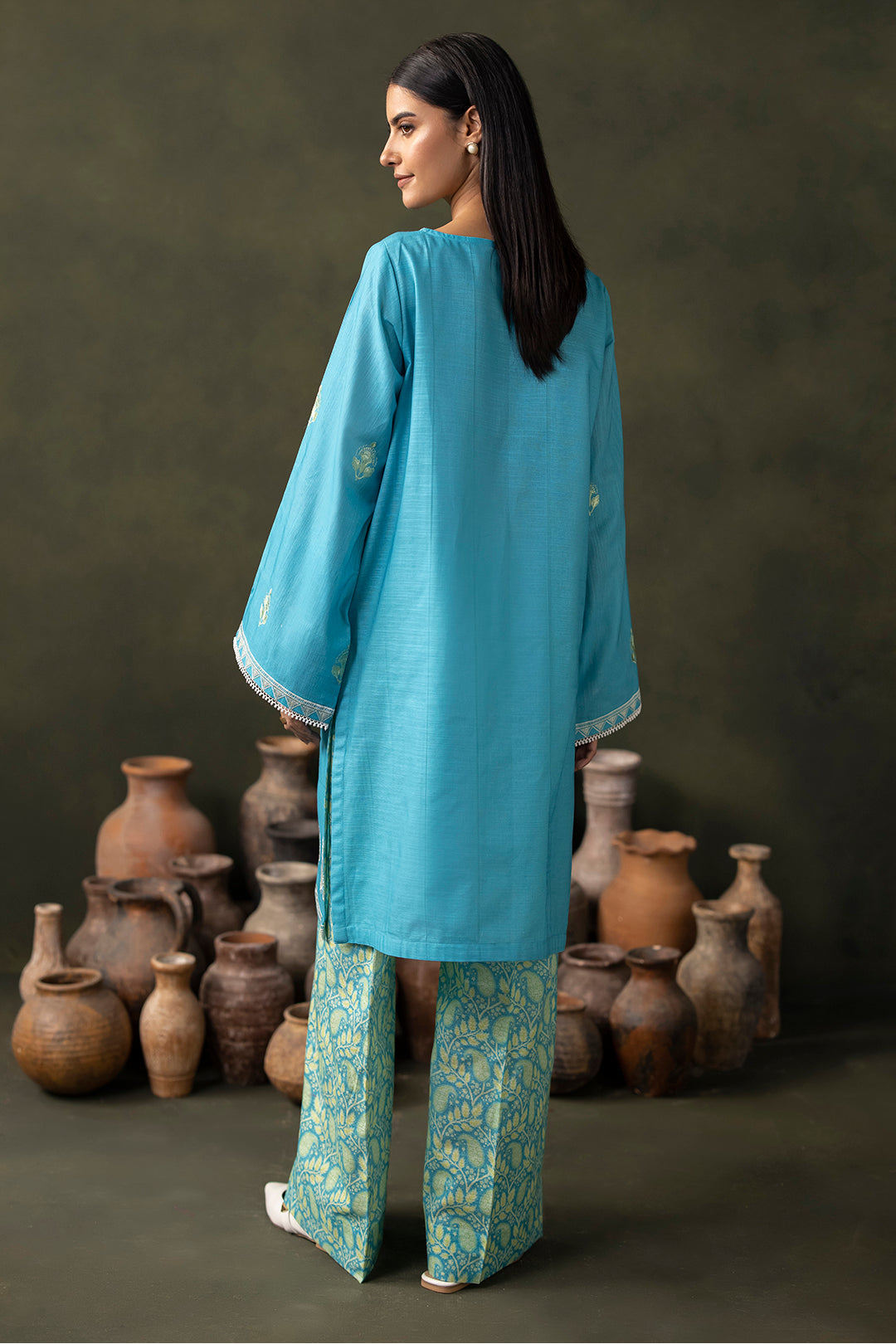 Zellbury | Unstitched 2 Piece Khaddar | Embroidered Shirt Shalwar - 0177 - by - Libasekhas UK - Registered Vendor of : Zellbury Women - 100% Original Designer Dresss