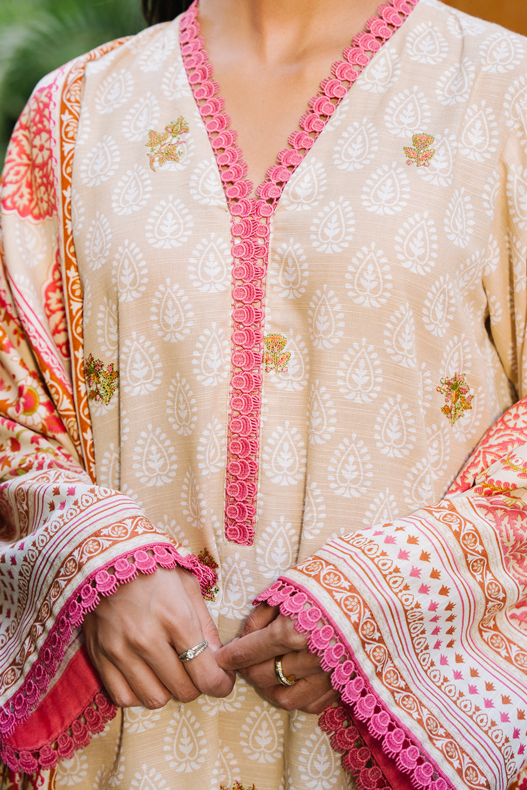 Zellbury | Unstitched 2 Piece Beige Color | Embroidered Shirt Dupatta - 0179 - by - Libasekhas UK - Registered Vendor of : Zellbury Women - 100% Original Designer Dresss