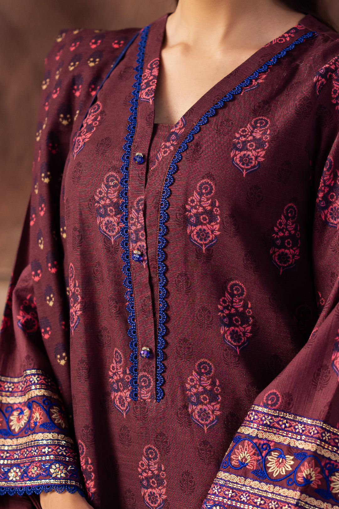 Zellbury | Unstitched 2 Piece Khaddar | Embroidered Shirt Dupatta - 0263 - by - Libasekhas UK - Registered Vendor of : Zellbury Women - 100% Original Designer Dresss