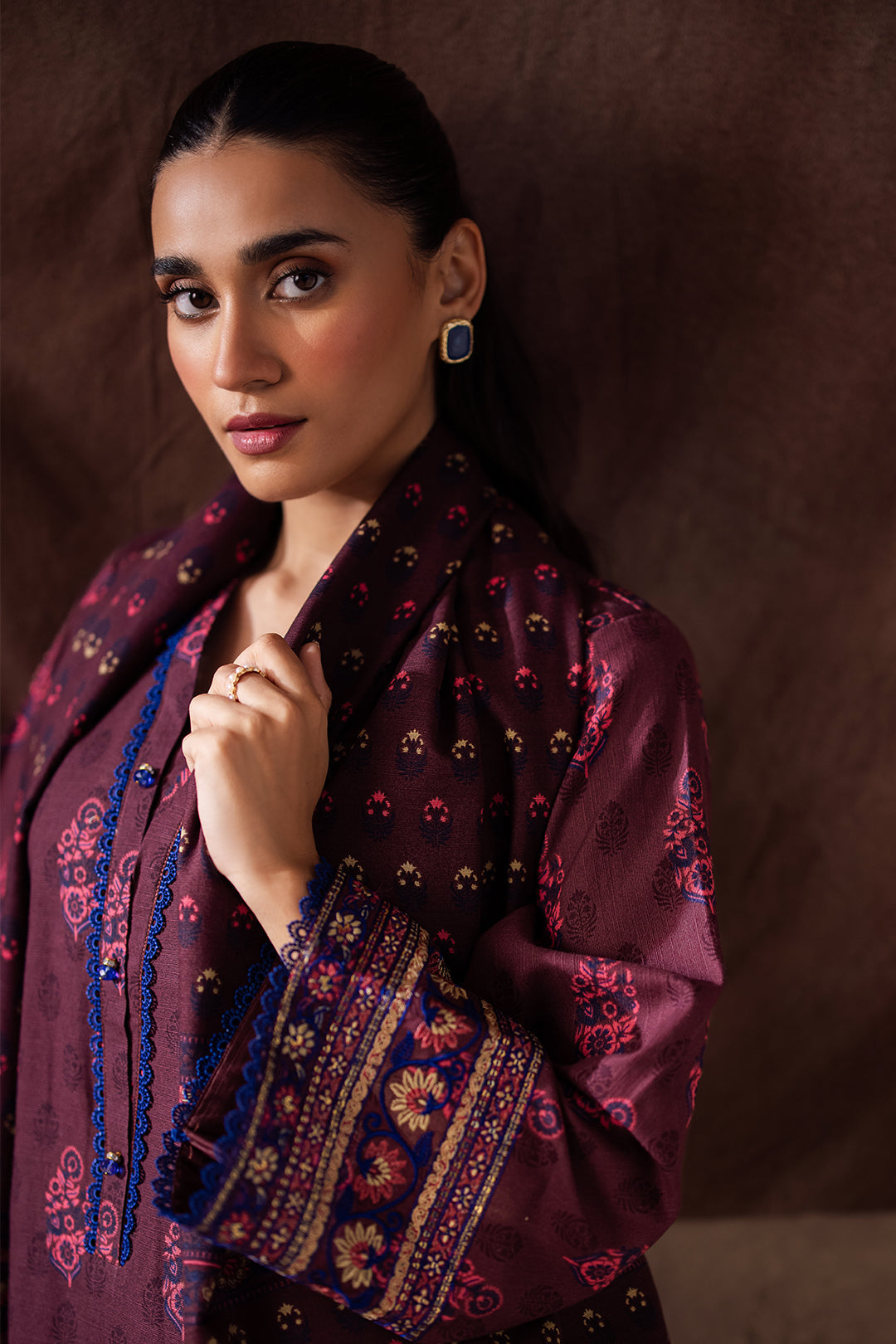 Zellbury | Unstitched 2 Piece Khaddar | Embroidered Shirt Dupatta - 0263 - by - Libasekhas UK - Registered Vendor of : Zellbury Women - 100% Original Designer Dresss