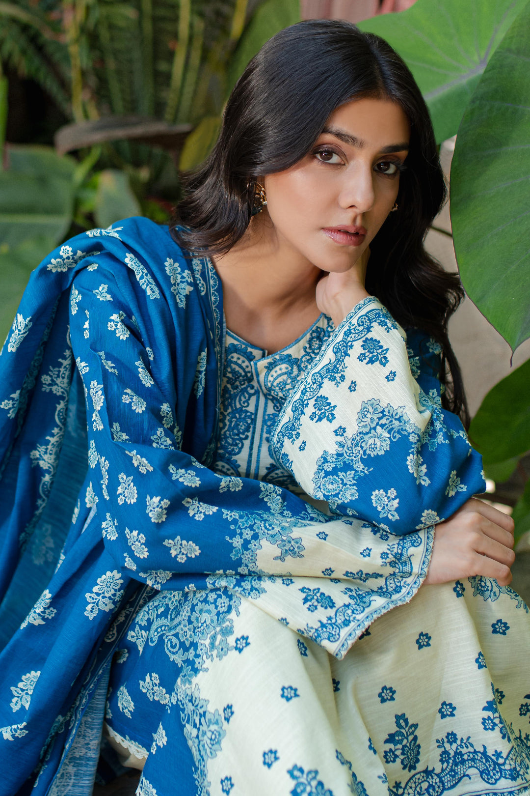 Zellbury | Unstitched 2 Piece Khaddar | Embroidered Shirt Dupatta - 0264 - by - Libasekhas UK - Registered Vendor of : Zellbury Women - 100% Original Designer Dresss
