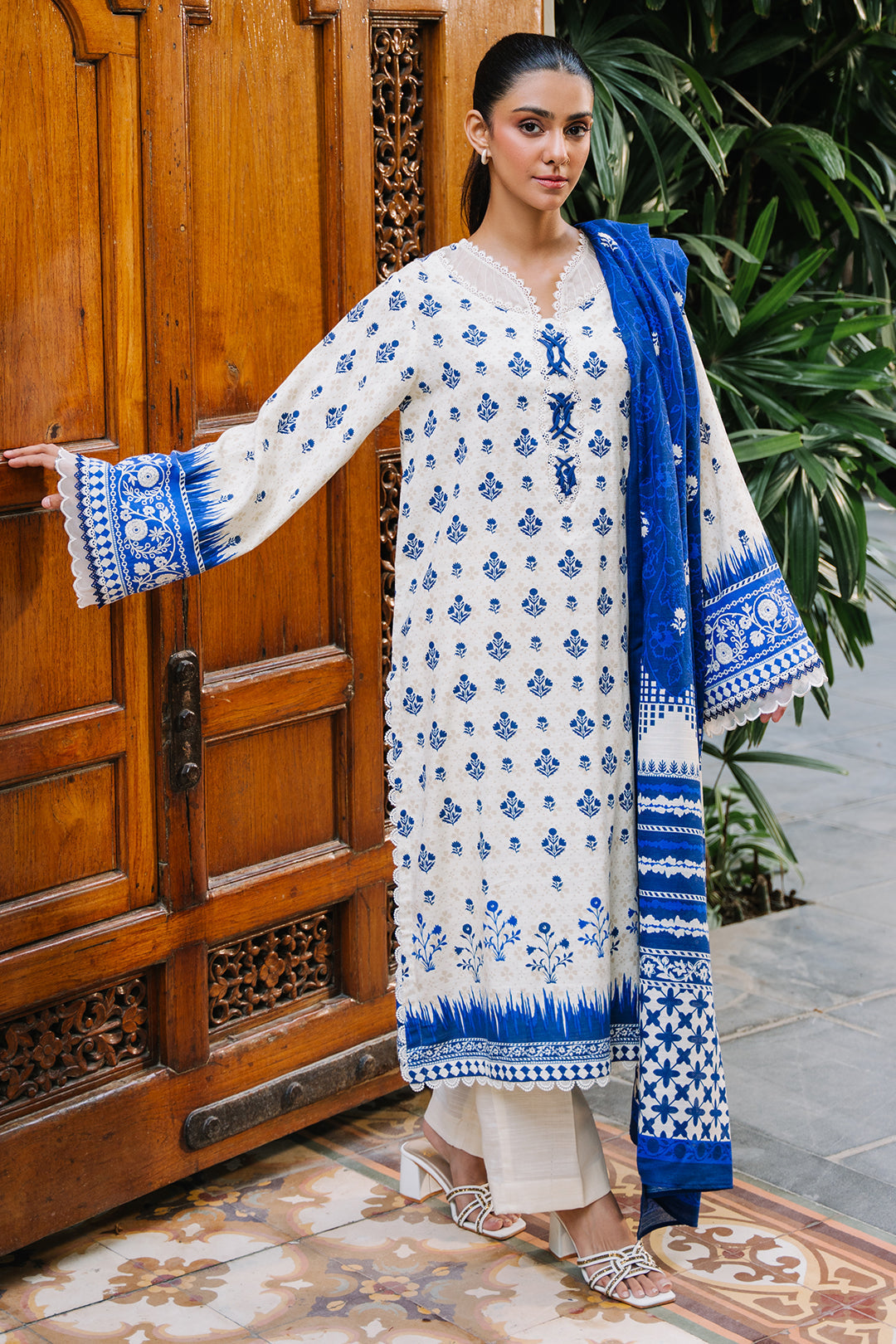 Zellbury | Unstitched 2 Piece Khaddar | Embroidered Shirt Dupatta - 0265 - by - Libasekhas UK - Registered Vendor of : Zellbury Women - 100% Original Designer Dresss