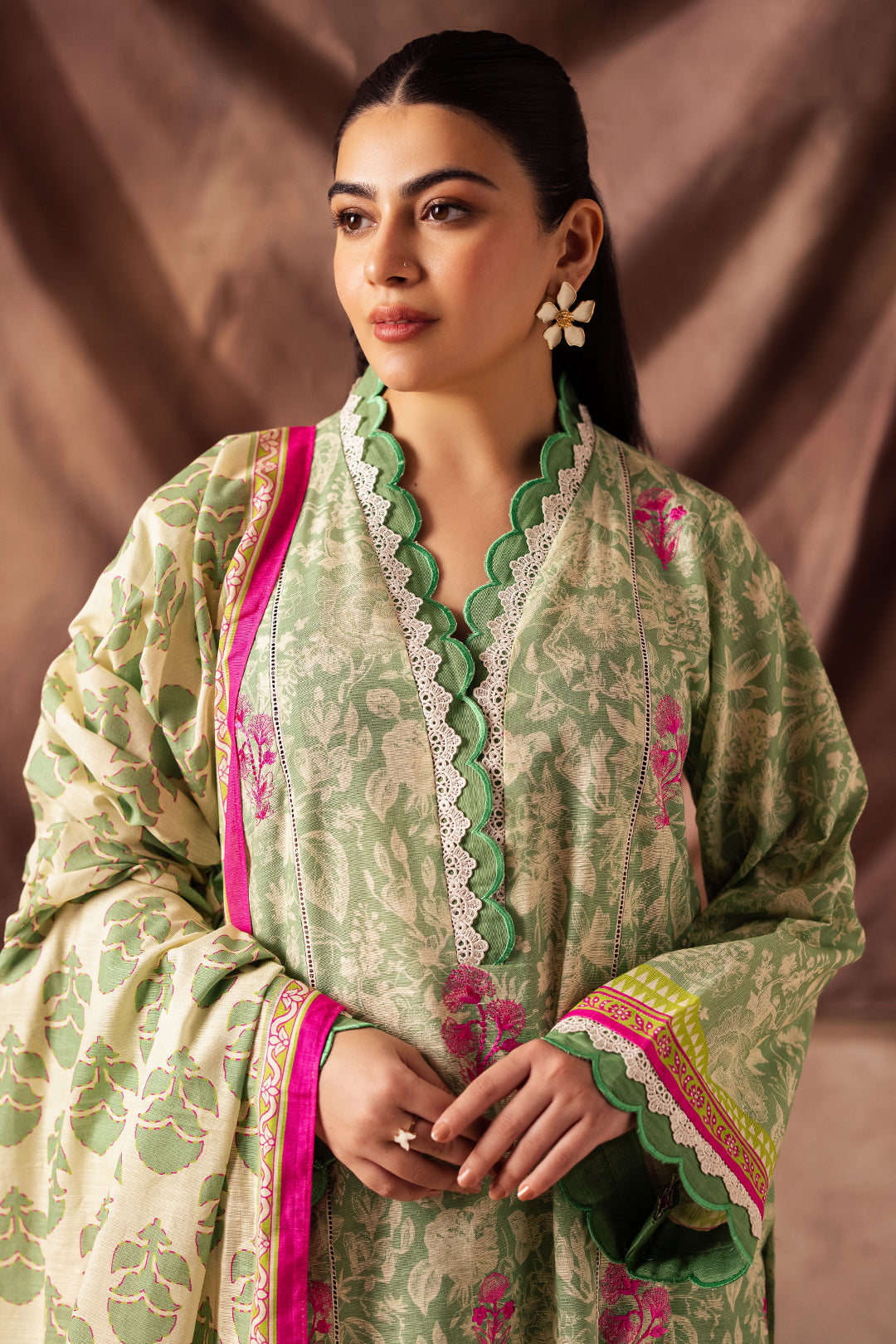 Zellbury | Unstitched 2 Piece Khaddar | Embroidered Shirt Dupatta - 0266 - by - Libasekhas UK - Registered Vendor of : Zellbury Women - 100% Original Designer Dresss