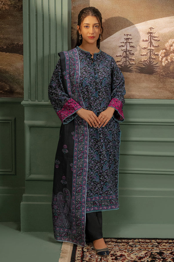 Zellbury | Unstitched 2 Piece Khaddar | Embroidered Shirt Dupatta - 0347 - by - Libasekhas UK - Registered Vendor of : Zellbury Women - 100% Original Designer Dresss
