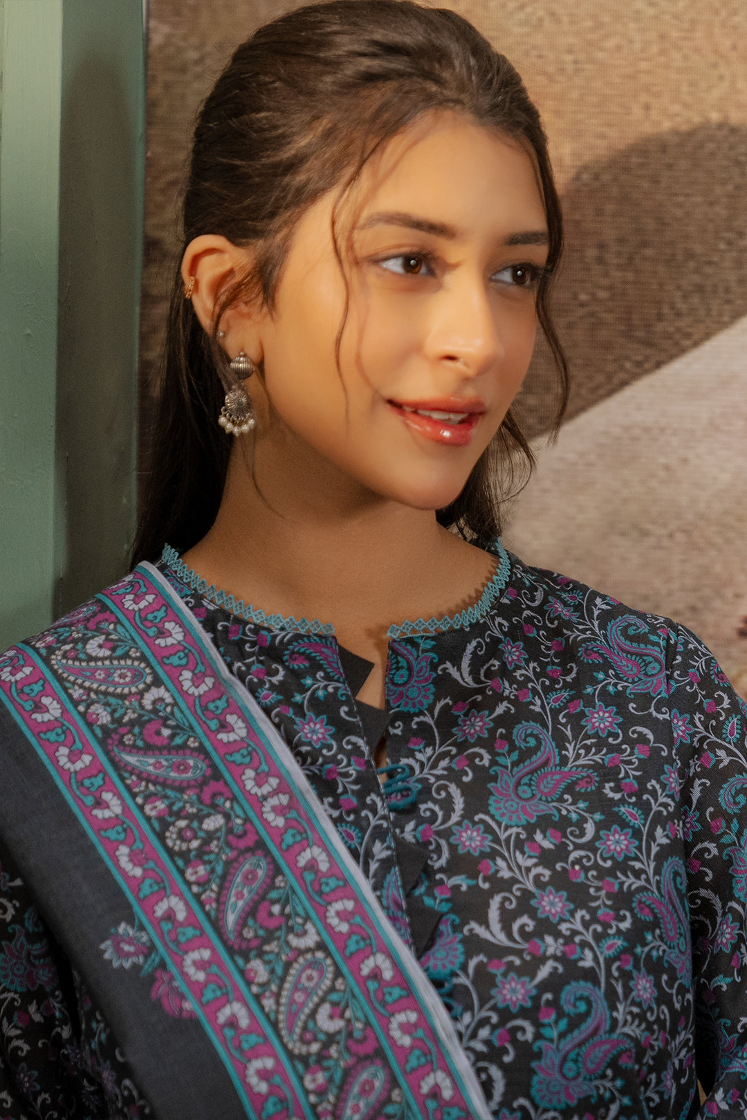 Zellbury | Unstitched 2 Piece Khaddar | Embroidered Shirt Dupatta - 0347 - by - Libasekhas UK - Registered Vendor of : Zellbury Women - 100% Original Designer Dresss