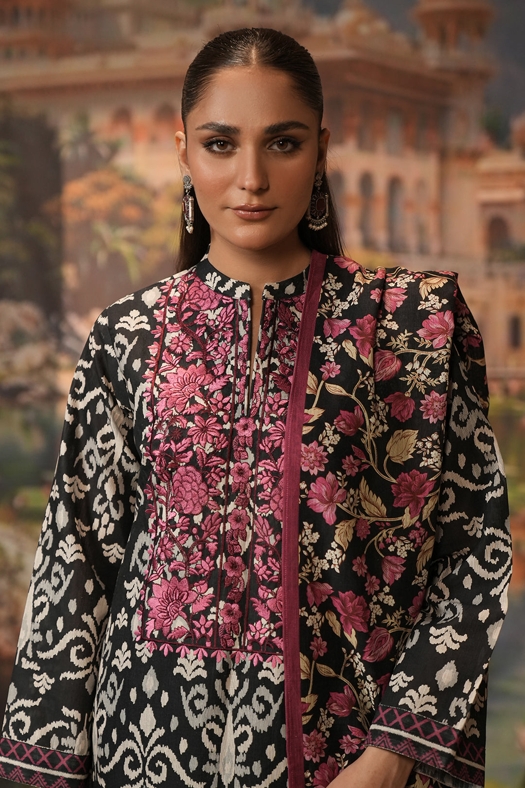 Zellbury | Unstitched 2 Piece Khaddar | Embroidered Shirt Dupatta - 0348 - by - Libasekhas UK - Registered Vendor of : Zellbury Women - 100% Original Designer Dresss