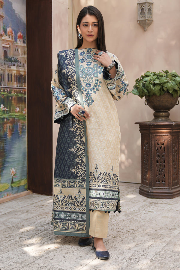 Zellbury | Unstitched 2 Piece Khaddar | Embroidered Shirt Dupatta - 0349 - by - Libasekhas UK - Registered Vendor of : Zellbury Women - 100% Original Designer Dresss