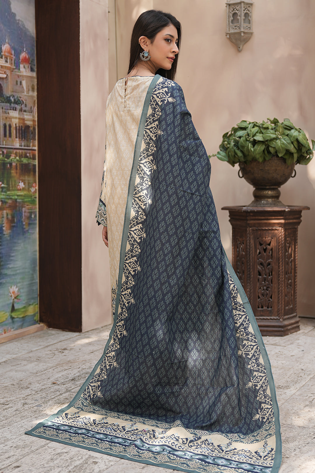 Zellbury | Unstitched 2 Piece Khaddar | Embroidered Shirt Dupatta - 0349 - by - Libasekhas UK - Registered Vendor of : Zellbury Women - 100% Original Designer Dresss