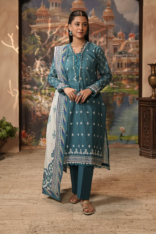 Zellbury | Unstitched 2 Piece Khaddar | Embroidered Shirt Dupatta - 0350 - by - Libasekhas UK - Registered Vendor of : Zellbury Women - 100% Original Designer Dresss