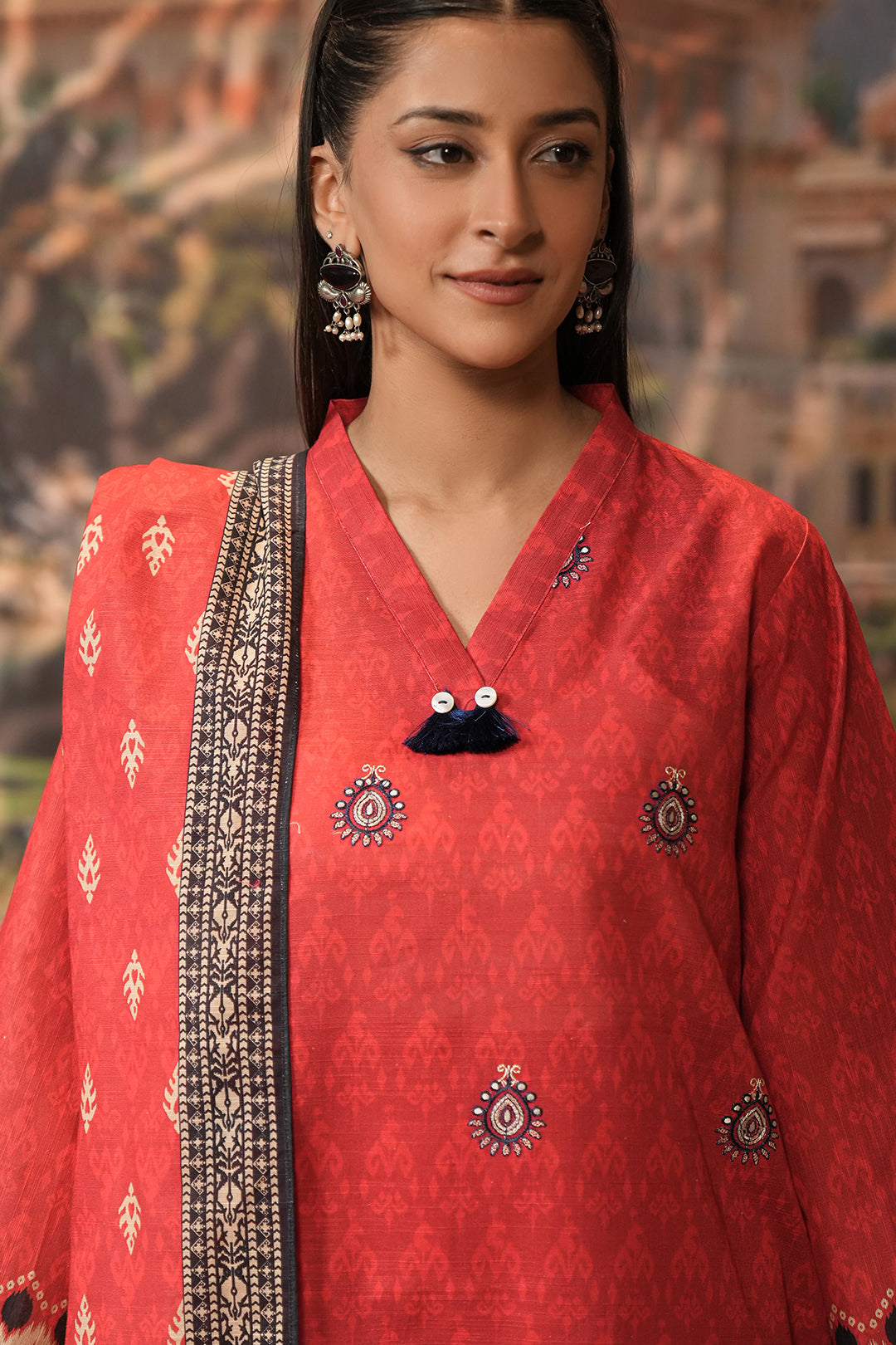 Zellbury | Unstitched 2 Piece Khaddar | Embroidered Shirt Dupatta - 0436 - by - Libasekhas UK - Registered Vendor of : Zellbury Women - 100% Original Designer Dresss