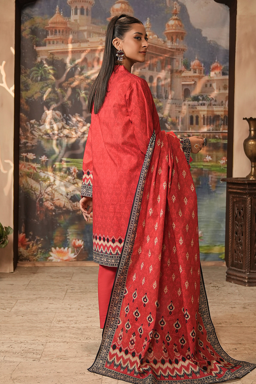 Zellbury | Unstitched 2 Piece Khaddar | Embroidered Shirt Dupatta - 0436 - by - Libasekhas UK - Registered Vendor of : Zellbury Women - 100% Original Designer Dresss
