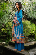 Zellbury | Unstitched 3 Piece Viscose | Embroidered Shirt Shalwar Dupatta - 0223 - by - Libasekhas UK - Registered Vendor of : Zellbury Women - 100% Original Designer Dresss
