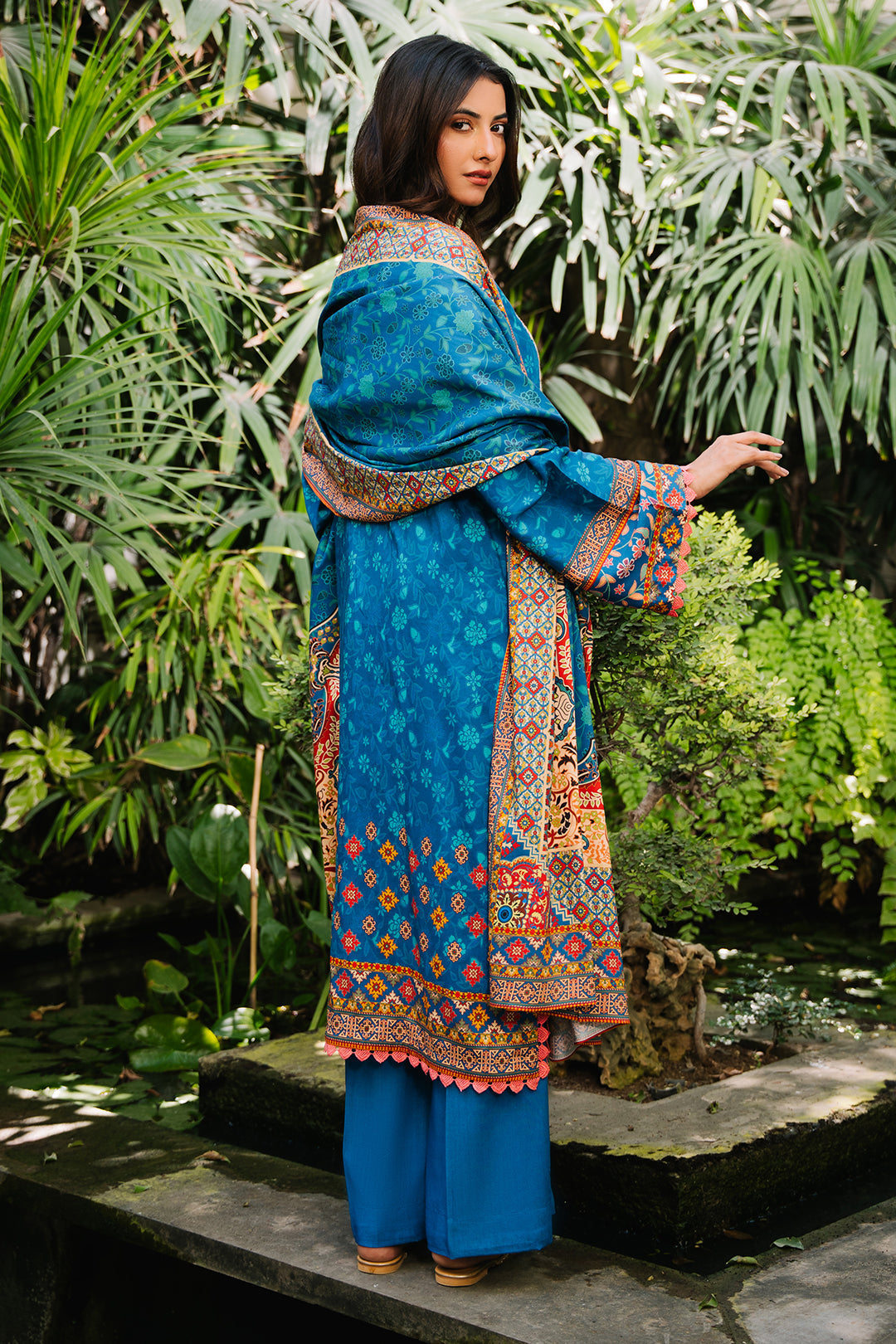 Zellbury | Unstitched 3 Piece Viscose | Embroidered Shirt Shalwar Dupatta - 0223 - by - Libasekhas UK - Registered Vendor of : Zellbury Women - 100% Original Designer Dresss