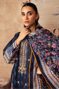 Zellbury | Unstitched 3 Piece Khaddar | Embroidered Shirt Shalwar Dupatta - 0225 - by - Libasekhas UK - Registered Vendor of : Zellbury Women - 100% Original Designer Dresss