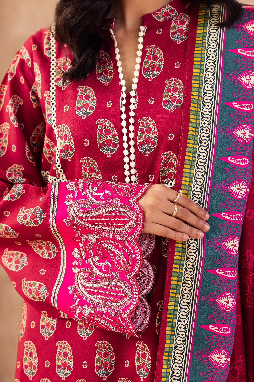 Zellbury | Unstitched 3 Piece Viscose | Embroidered Shirt Shalwar Dupatta - 0228 - by - Libasekhas UK - Registered Vendor of : Zellbury Women - 100% Original Designer Dresss