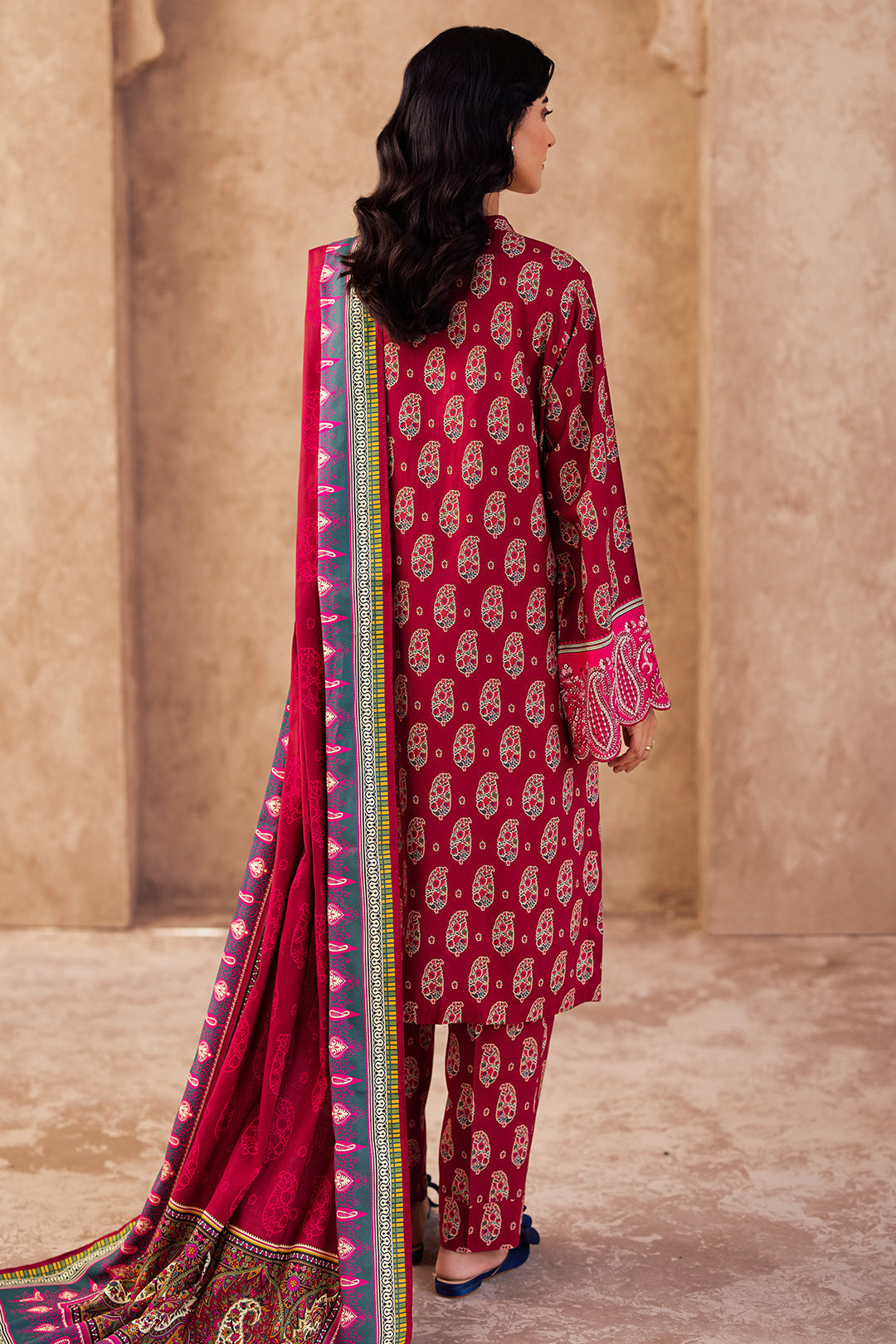 Zellbury | Unstitched 3 Piece Viscose | Embroidered Shirt Shalwar Dupatta - 0228 - by - Libasekhas UK - Registered Vendor of : Zellbury Women - 100% Original Designer Dresss