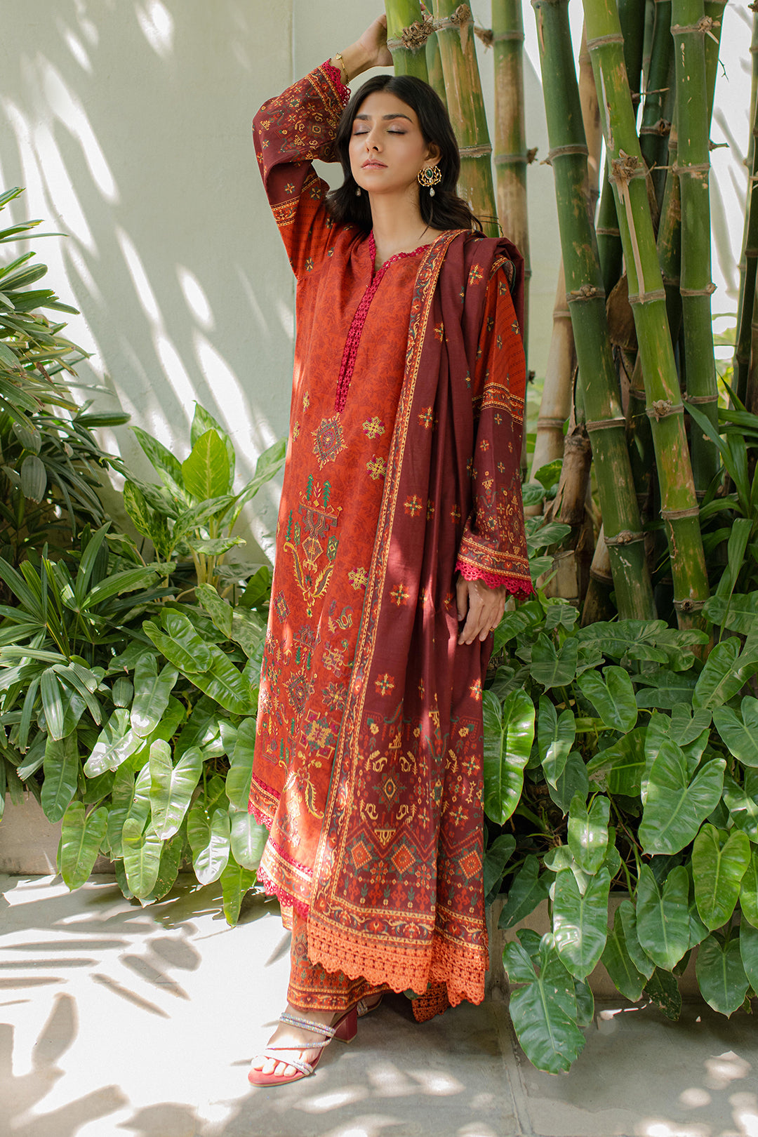 Zellbury | Unstitched 3 Piece Khaddar | Embroidered Shirt Shalwar Dupatta - 0233 - by - Libasekhas UK - Registered Vendor of : Zellbury Women - 100% Original Designer Dresss