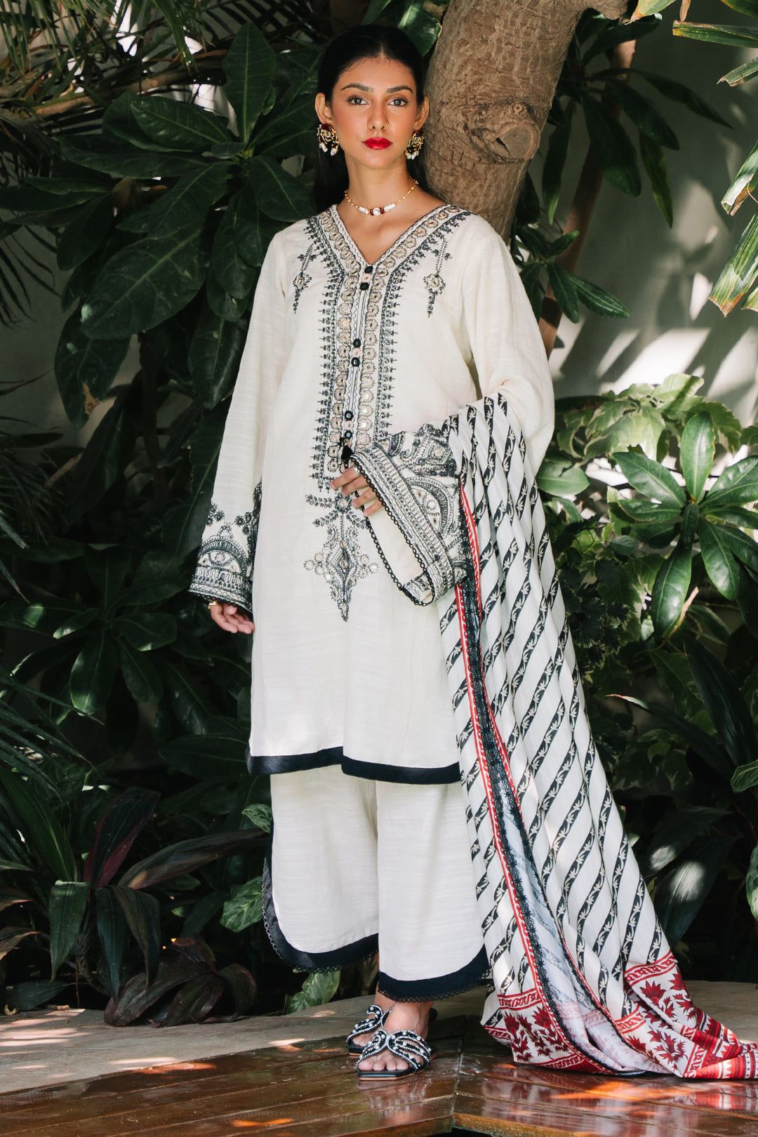 Zellbury | Unstitched 3 Piece Khaddar | Embroidered Shirt Shalwar Dupatta - 0239 - by - Libasekhas UK - Registered Vendor of : Zellbury Women - 100% Original Designer Dresss