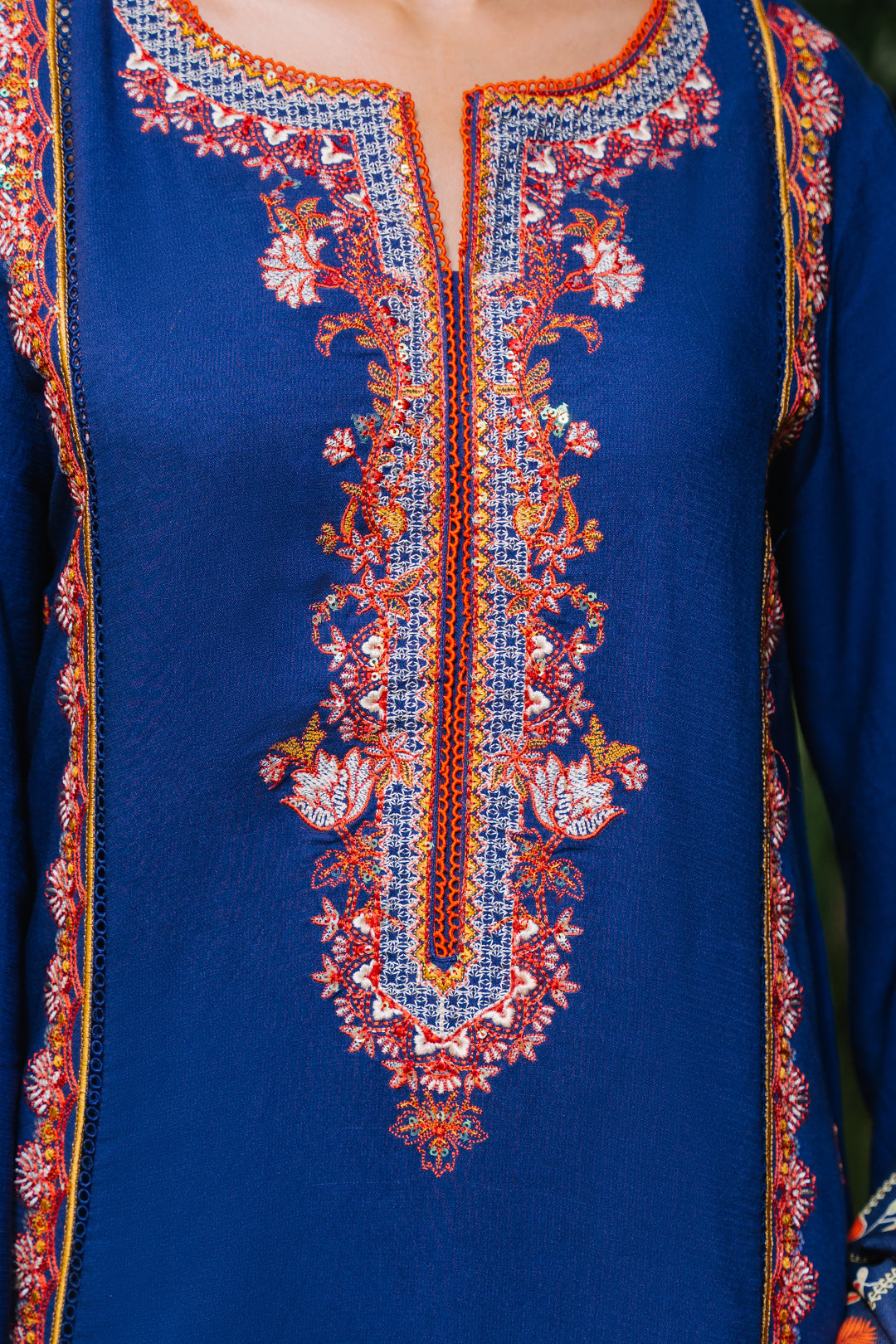 Zellbury | Unstitched 3 Piece Cotail | Embroidered Shirt Shalwar Dupatta - 0245 - by - Libasekhas UK - Registered Vendor of : Zellbury Women - 100% Original Designer Dresss
