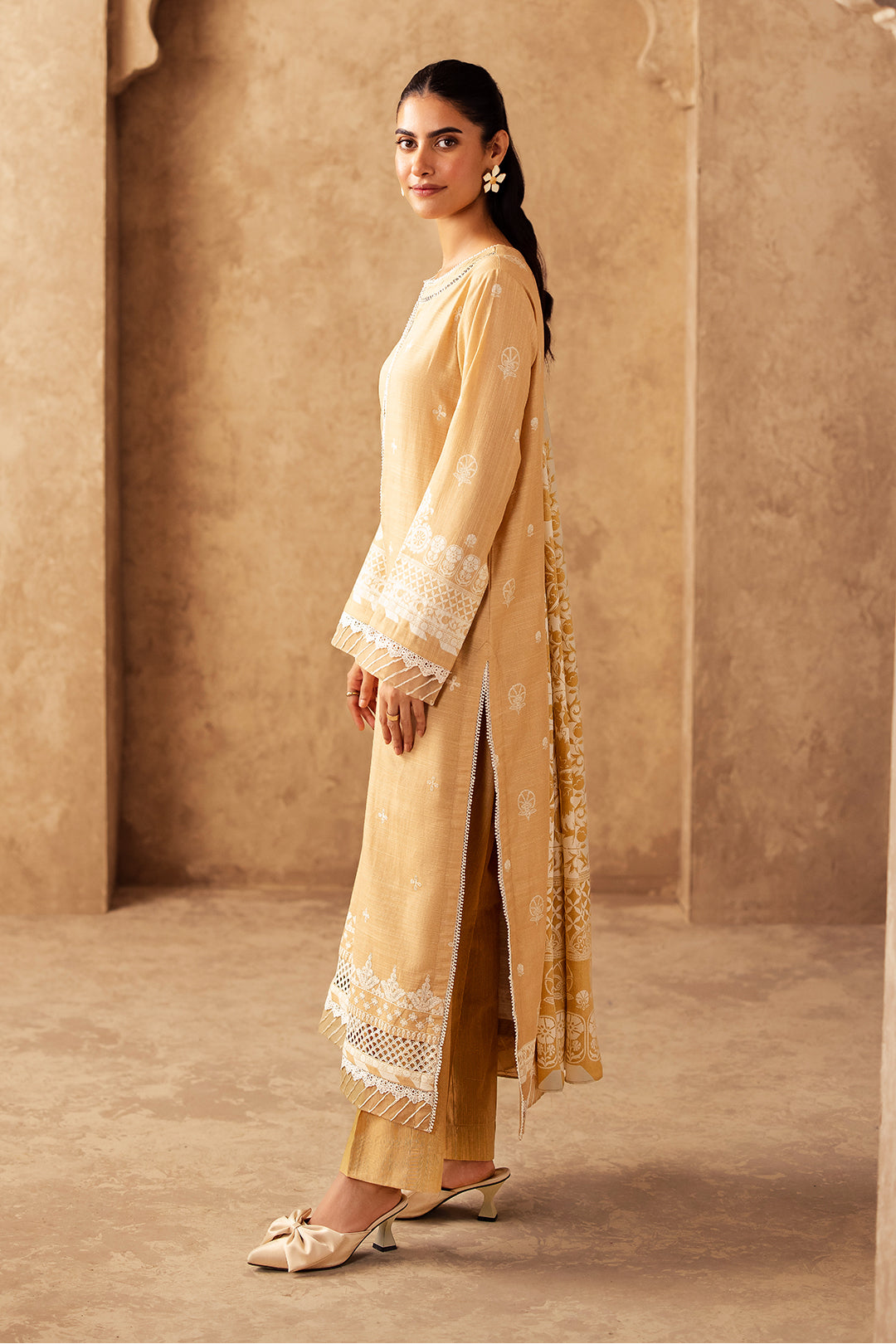 Zellbury | Unstitched 3 Piece Khaddar | Embroidered Shirt Shalwar Shawl - 0310 - by - Libasekhas UK - Registered Vendor of : Zellbury Women - 100% Original Designer Dresss