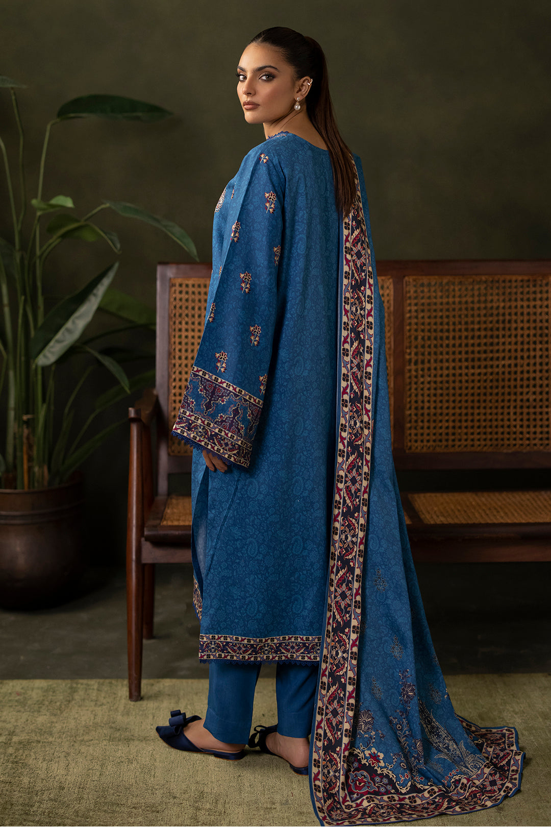 Zellbury | Unstitched 3 Piece Viscose | Embroidered Shirt Shalwar Dupatta - 0313 - by - Libasekhas UK - Registered Vendor of : Zellbury Women - 100% Original Designer Dresss