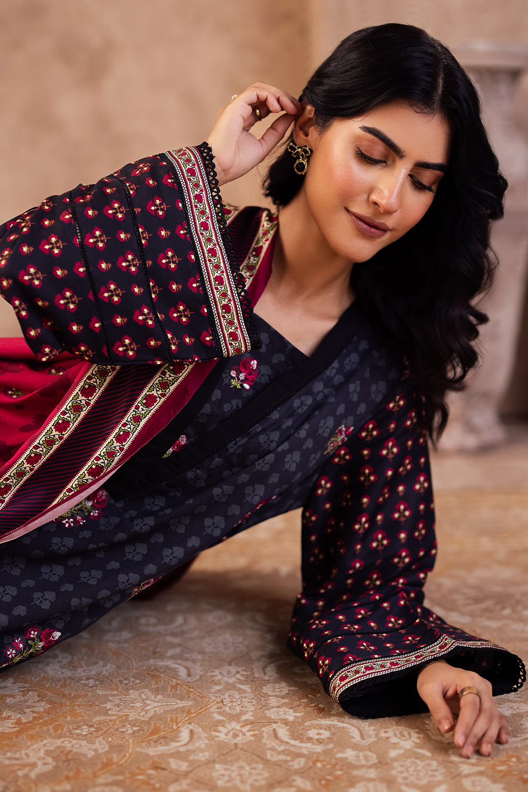 Zellbury | Unstitched 3 Piece Viscose | Embroidered Shirt Shalwar Dupatta - 0314 - by - Libasekhas UK - Registered Vendor of : Zellbury Women - 100% Original Designer Dresss
