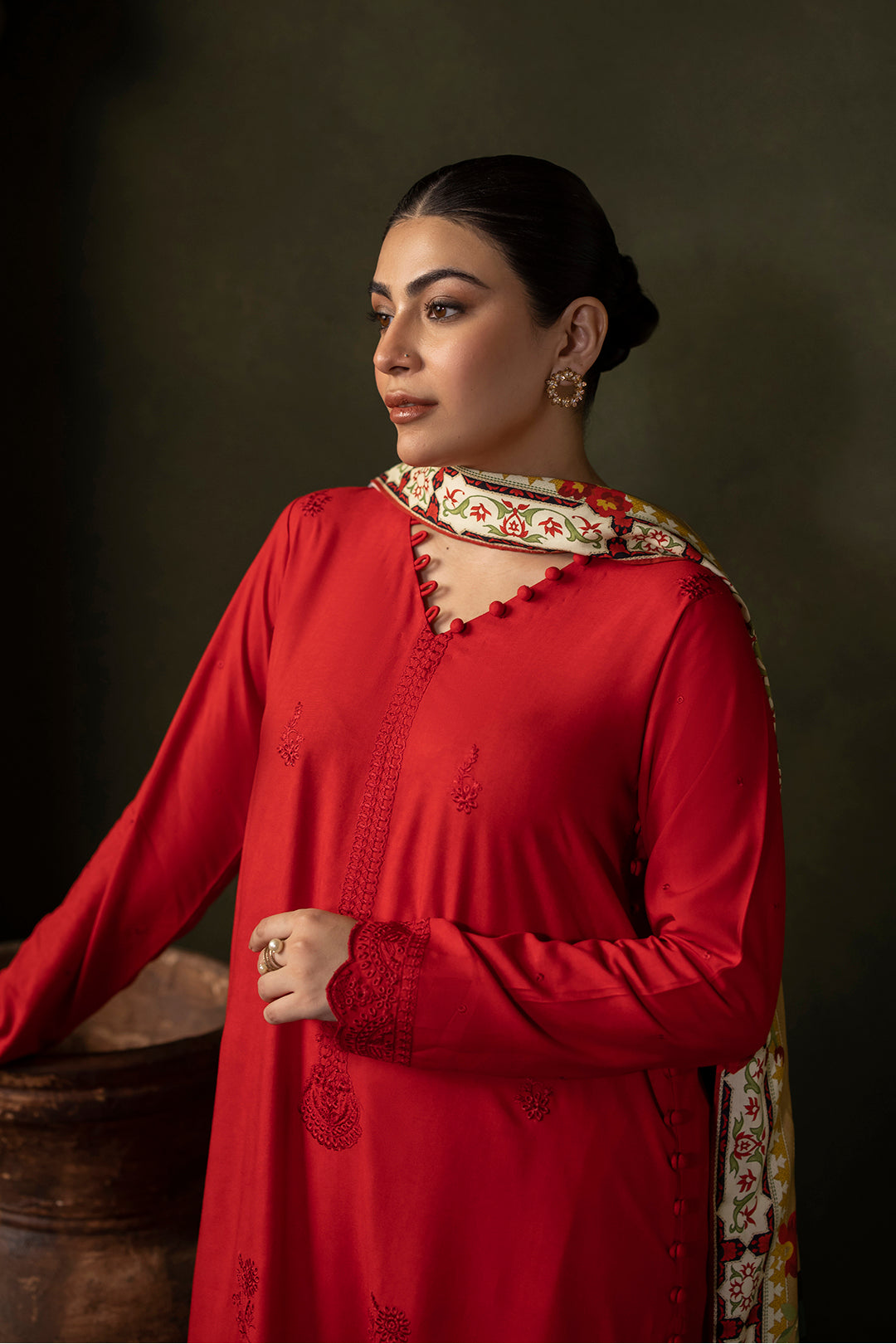 Zellbury | Unstitched 3 Piece Viscose | Embroidered Shirt Shalwar Dupatta - 0324 - by - Libasekhas UK - Registered Vendor of : Zellbury Women - 100% Original Designer Dresss