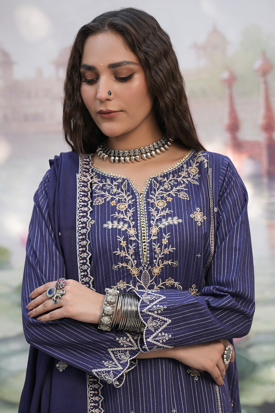 Zellbury | Unstitched 3 Piece Khaddar | Embroidered Shirt Shalwar Shawl - 0409 - by - Libasekhas UK - Registered Vendor of : Zellbury Women - 100% Original Designer Dresss